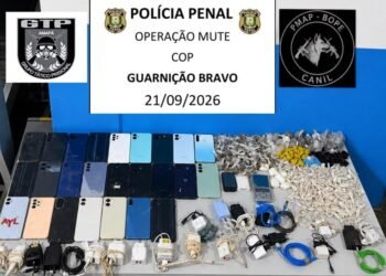 Polícia Penal apreende 24 celulares durante operação contra comunicação do crime organizado em presídio do Amapá